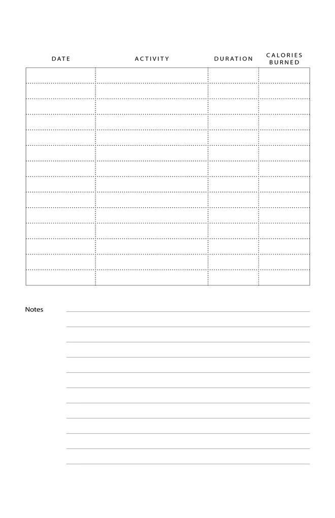 Workout Log - 40 day right
