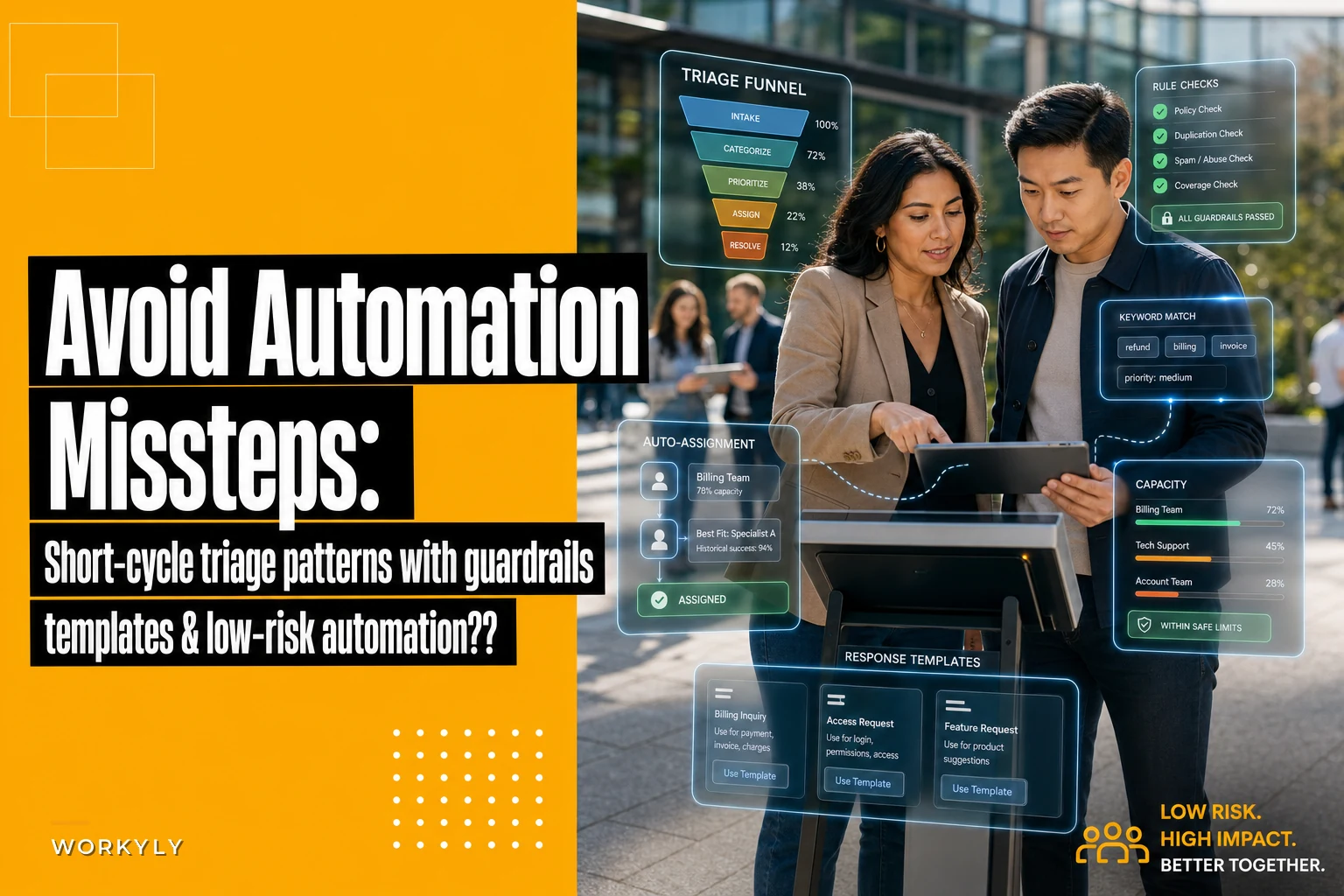 Avoid automation missteps: short-cycle triage automation patterns with guardrails and templates