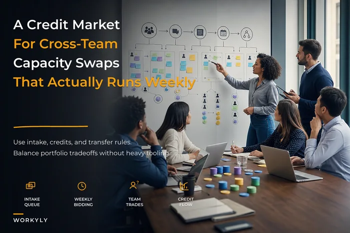 Build a cross-team capacity marketplace: lightweight portfolio resource-leveling with credit-based allocation