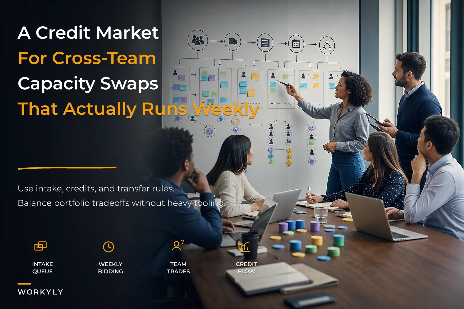 Build a cross-team capacity marketplace: lightweight portfolio resource-leveling with credit-based allocation