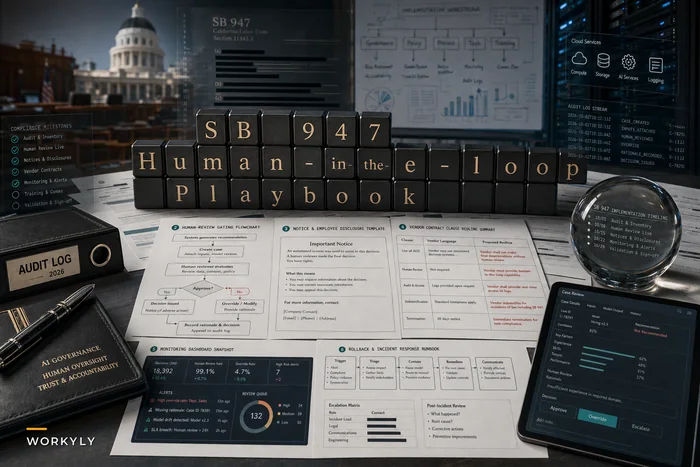 Operational playbook for human‑in‑the‑loop requirements after California’s 'No Robo Bosses' law
