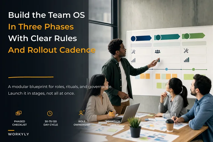 Phased blueprint for a team productivity operating system with governance and a rollout playbook