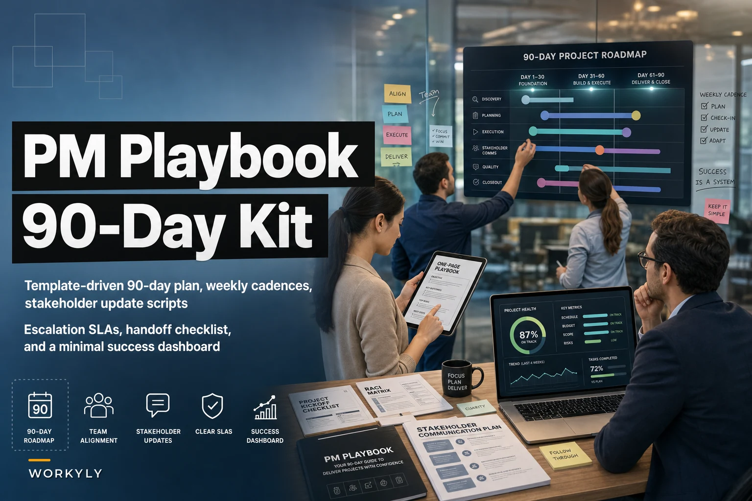 Project Manager Playbook: A 90‑Day, Template‑Driven Guide to Run a Project from Kickoff to Close
