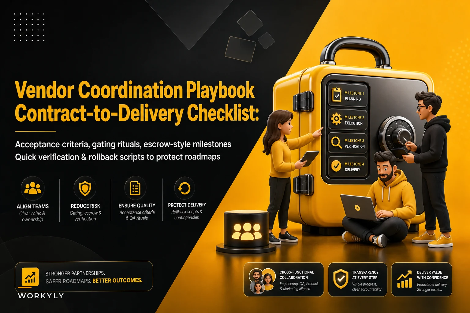 Vendor coordination playbook: contract-to-delivery checklist, acceptance criteria and rollback rituals for PMs