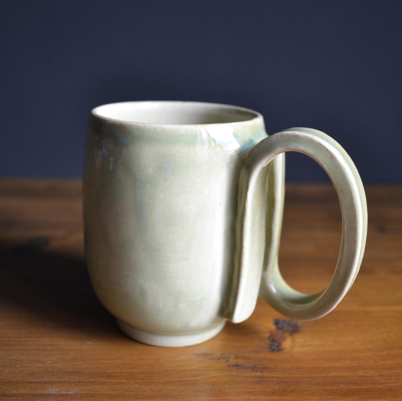 Green loop handle cup