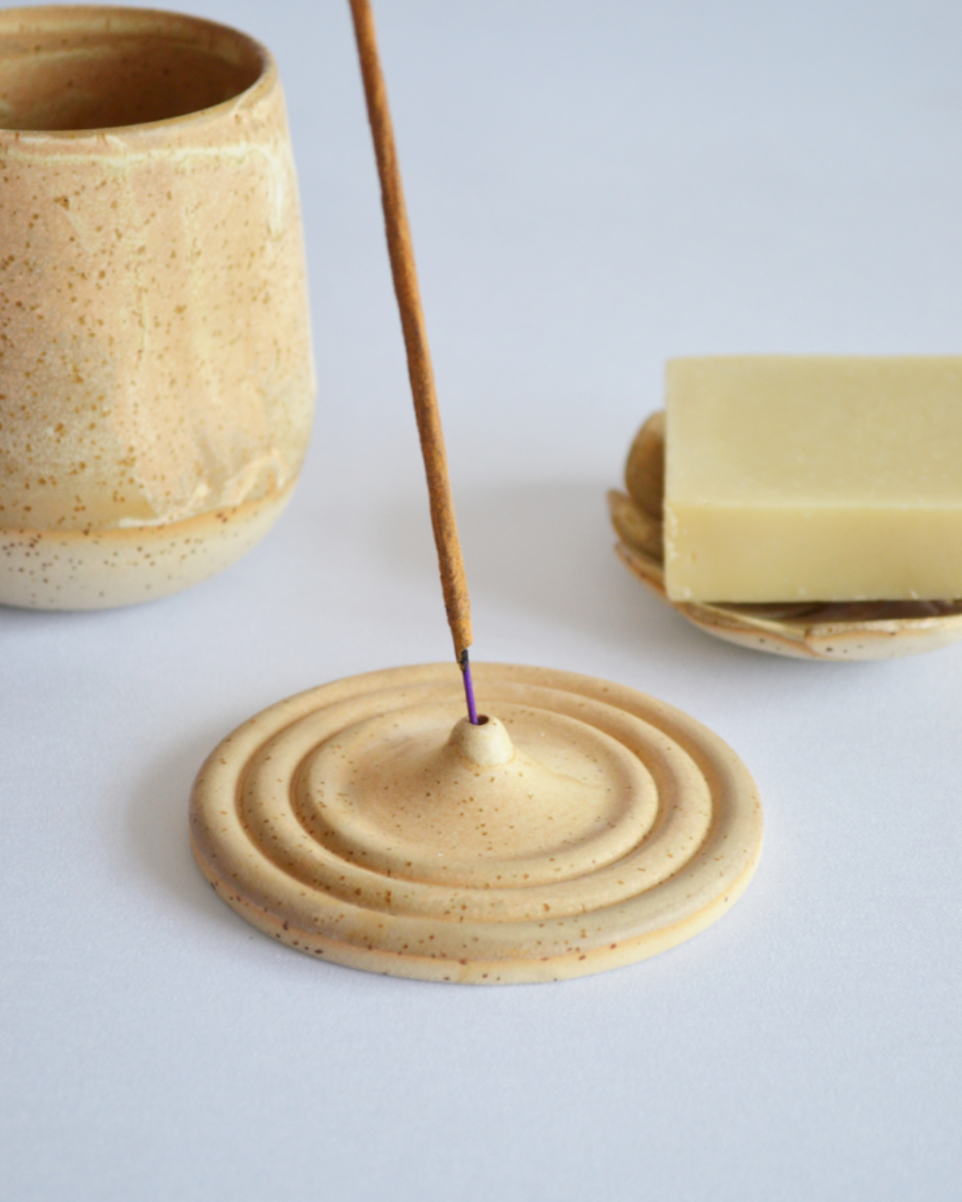 Wave Incense Holder in Dune