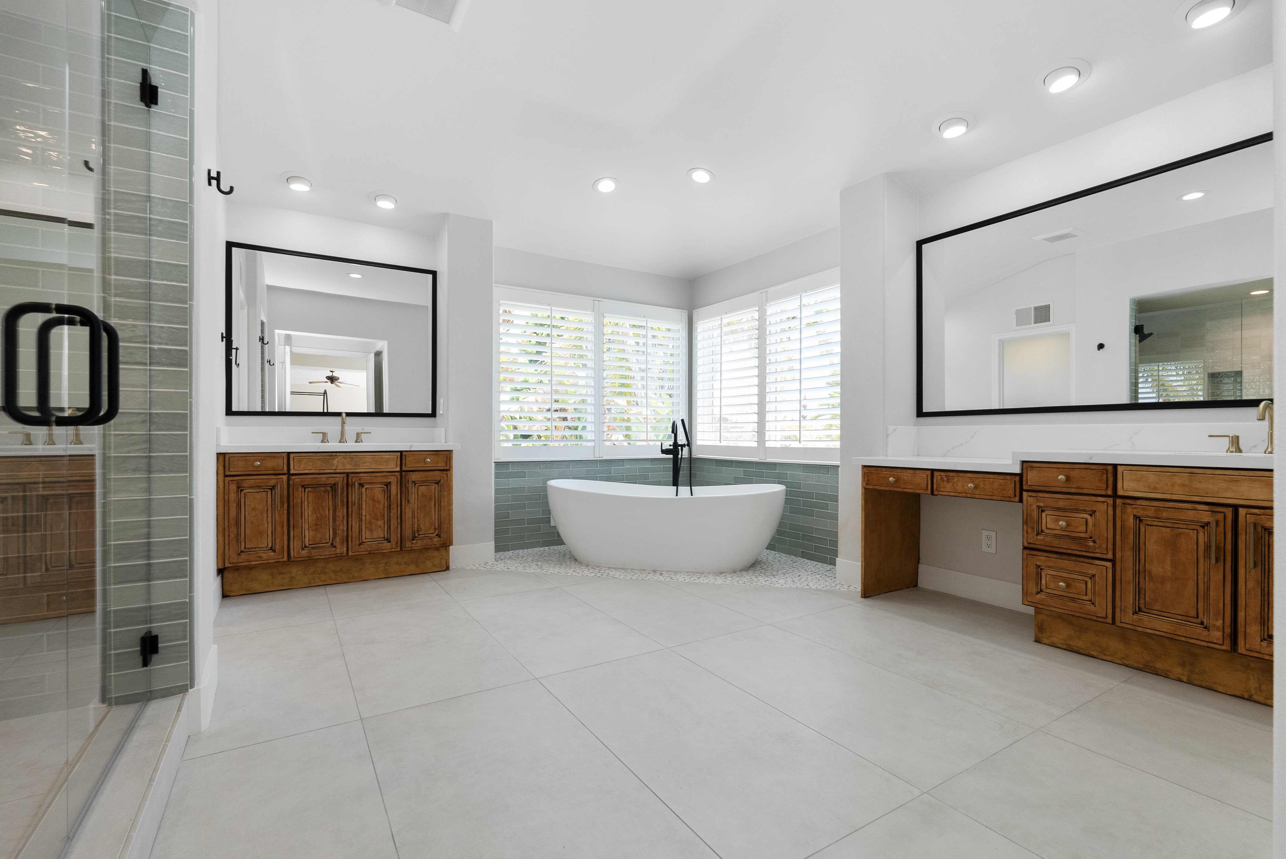 Modern Master Bathroom with Freestanding Tub