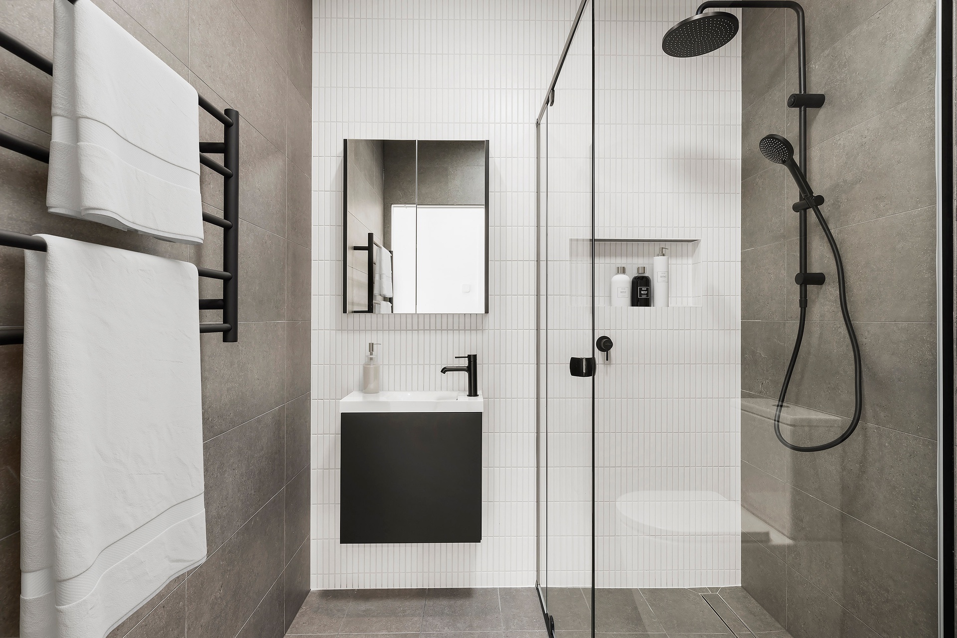 Modern bathroom with minimalist design