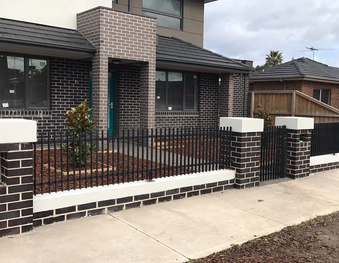Vertical Steel Blade Fence and Pedestrian Gate in Preston