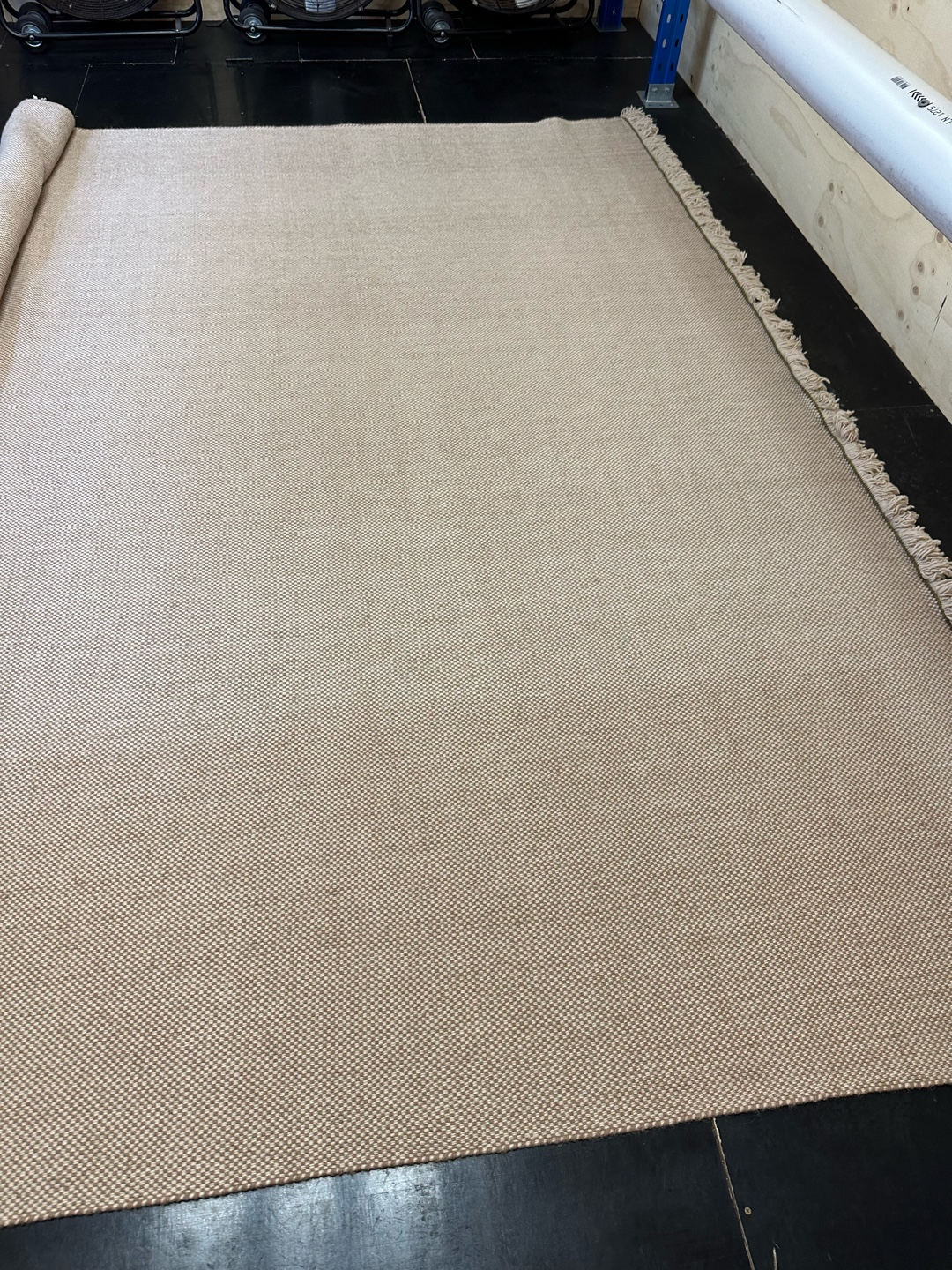 Restored Flat Wave Wool Hand Made Rug ready for delivery