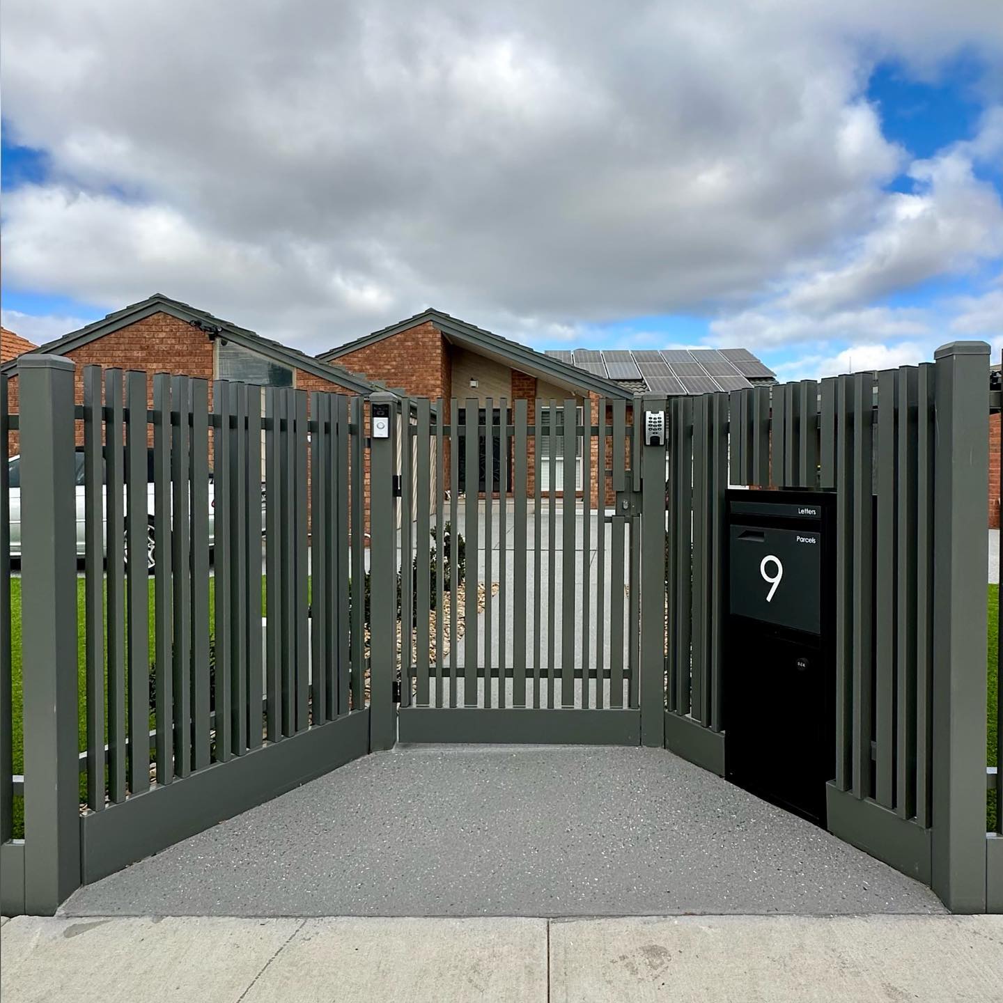 Sliding gate operated via mobile device