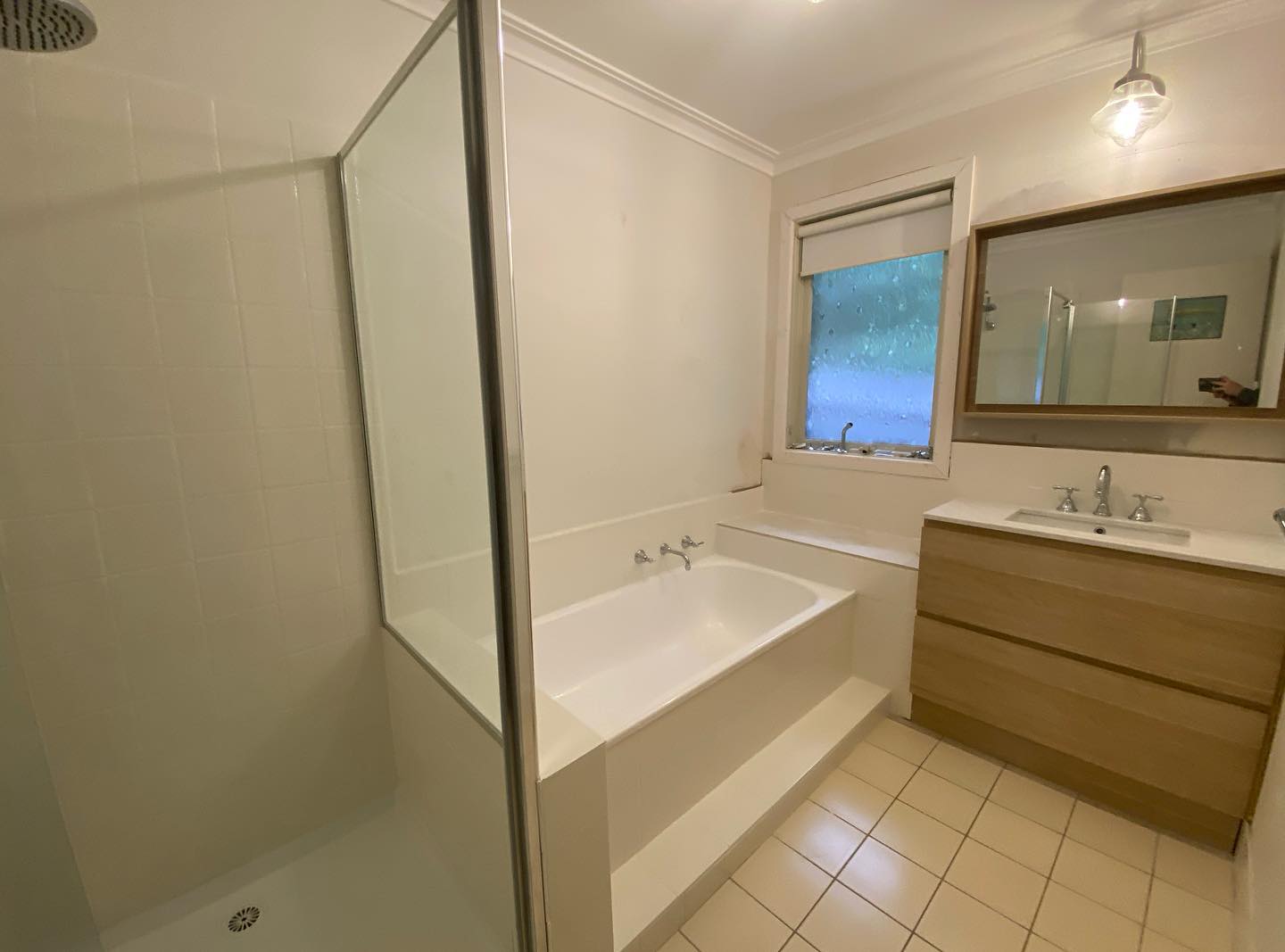 Completed bathroom transformation