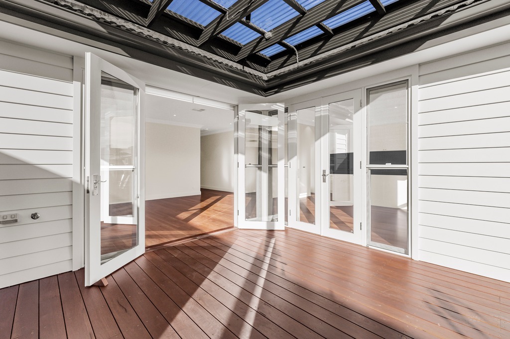 Alfresco area with wooden decking