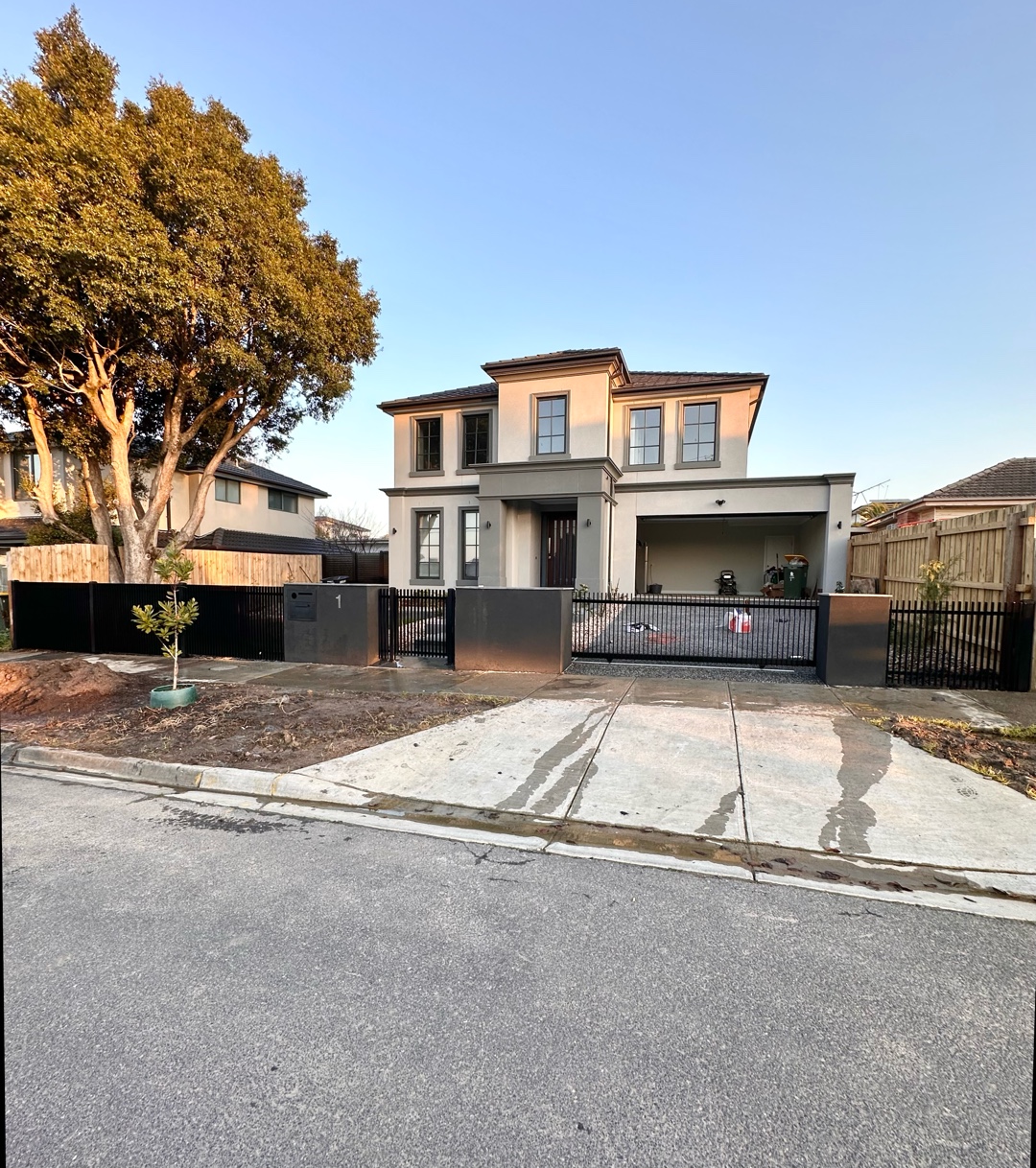 Blade Fence with Pedestrian Gate and Auto Slider in Box Hill