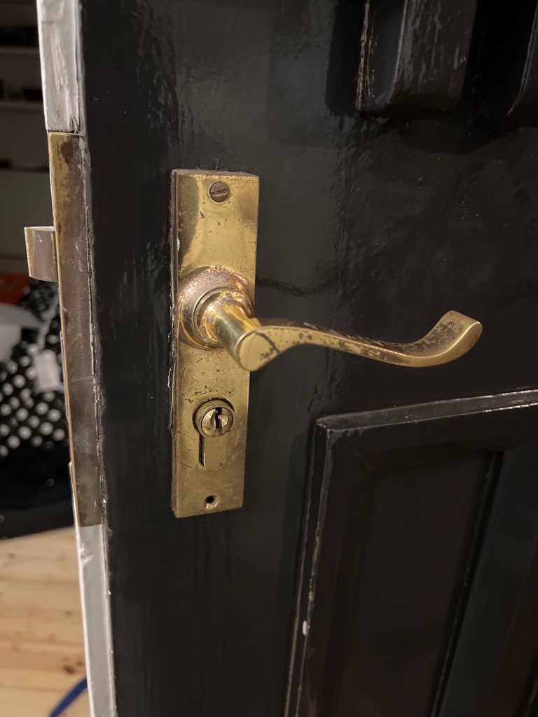 Old mortice lock with key stuck