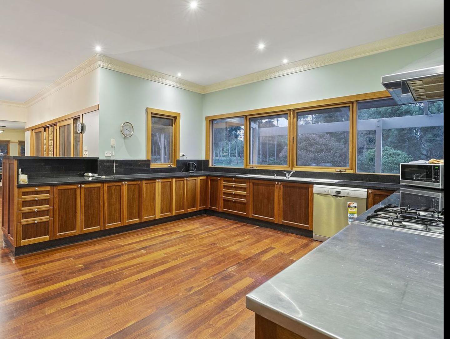 Spacious kitchen with high-quality timber cabinetry