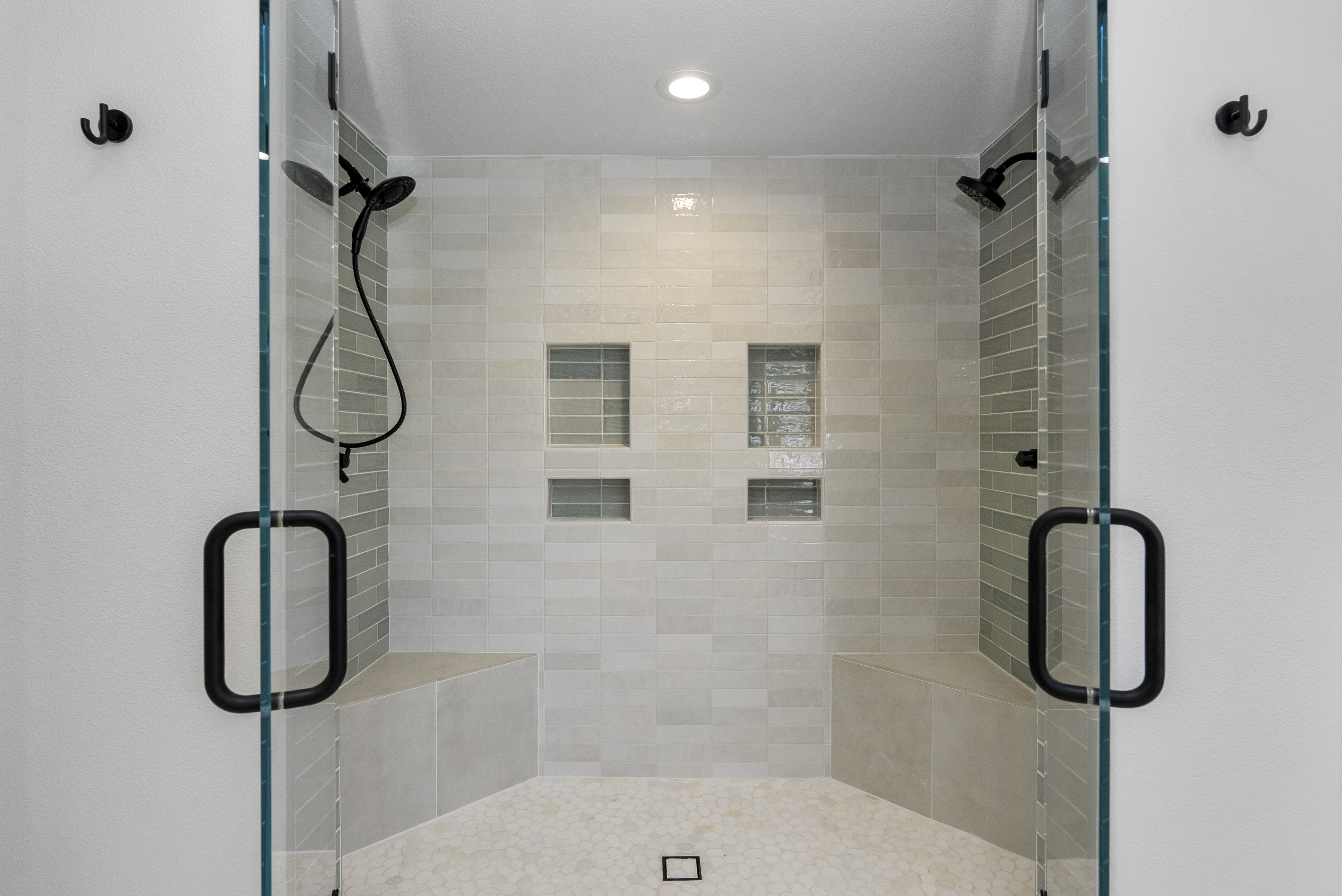 Custom Shower Design with Glass Doors