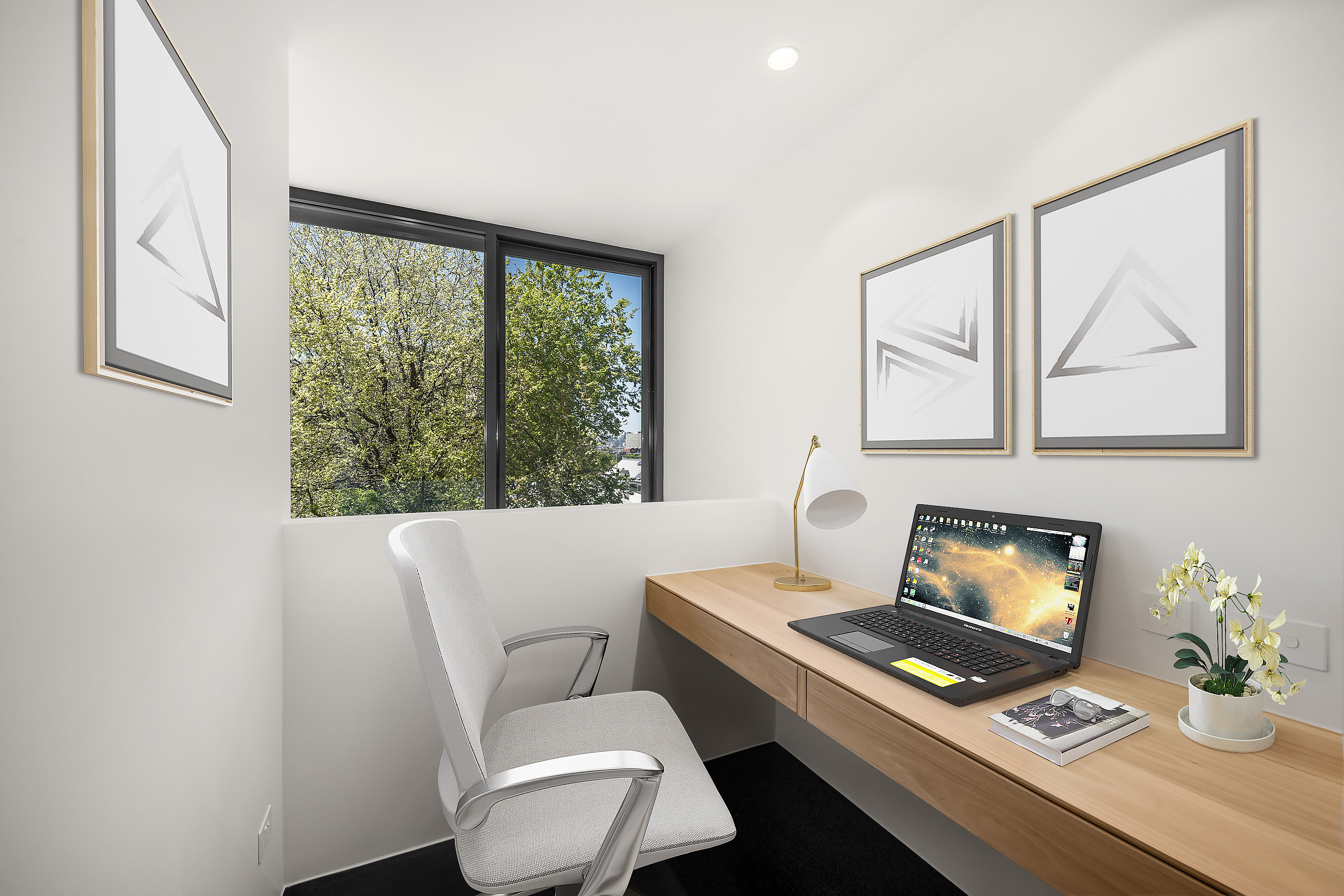 Modern office space with minimalist design