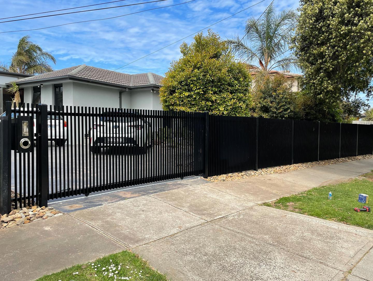 Steel Blade Project: Automated Sliding Gate with BFT DEIMOS in Keilor East 3 Automated sliding gate with BFT DEIMOS motor