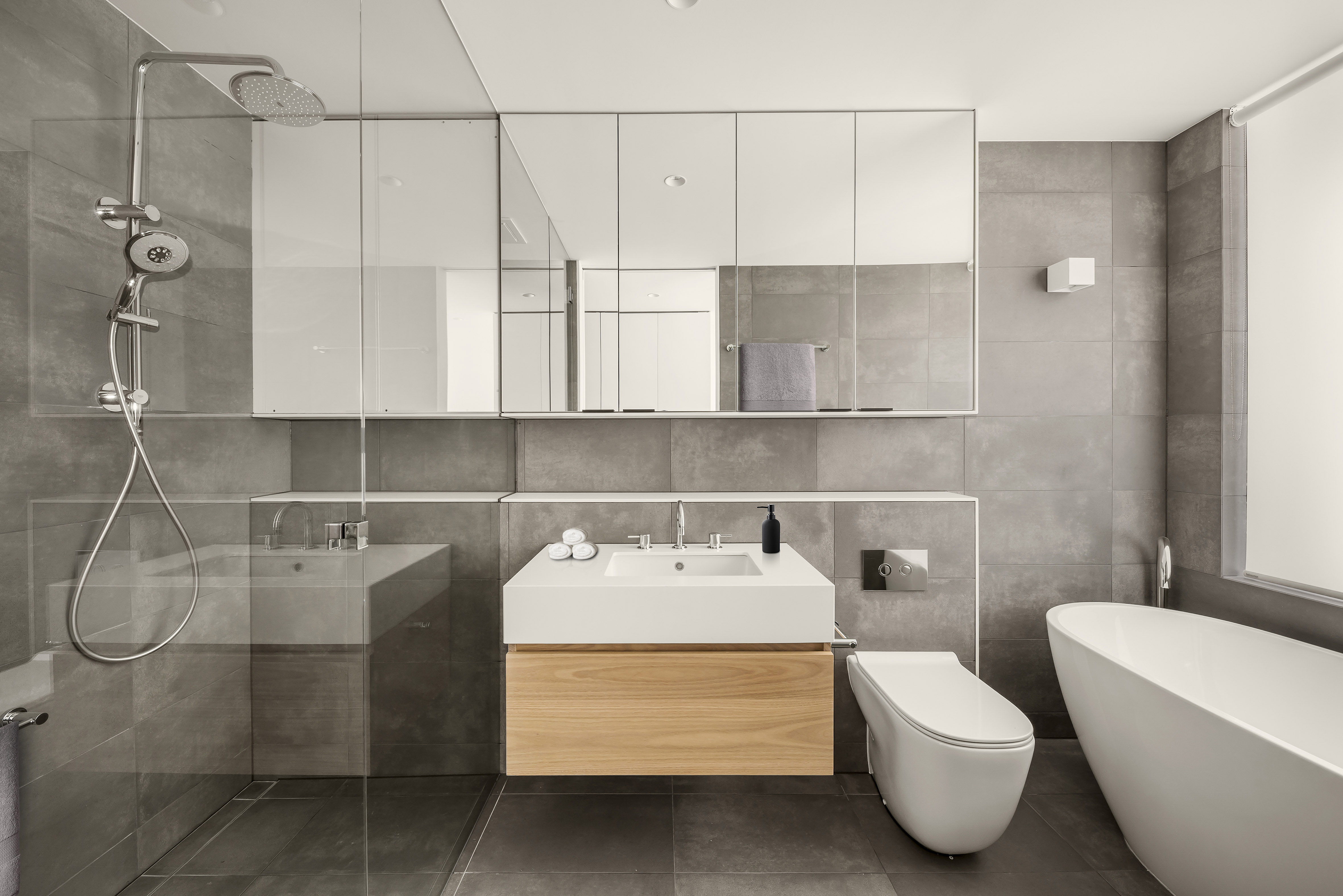 Modern bathroom with sleek design