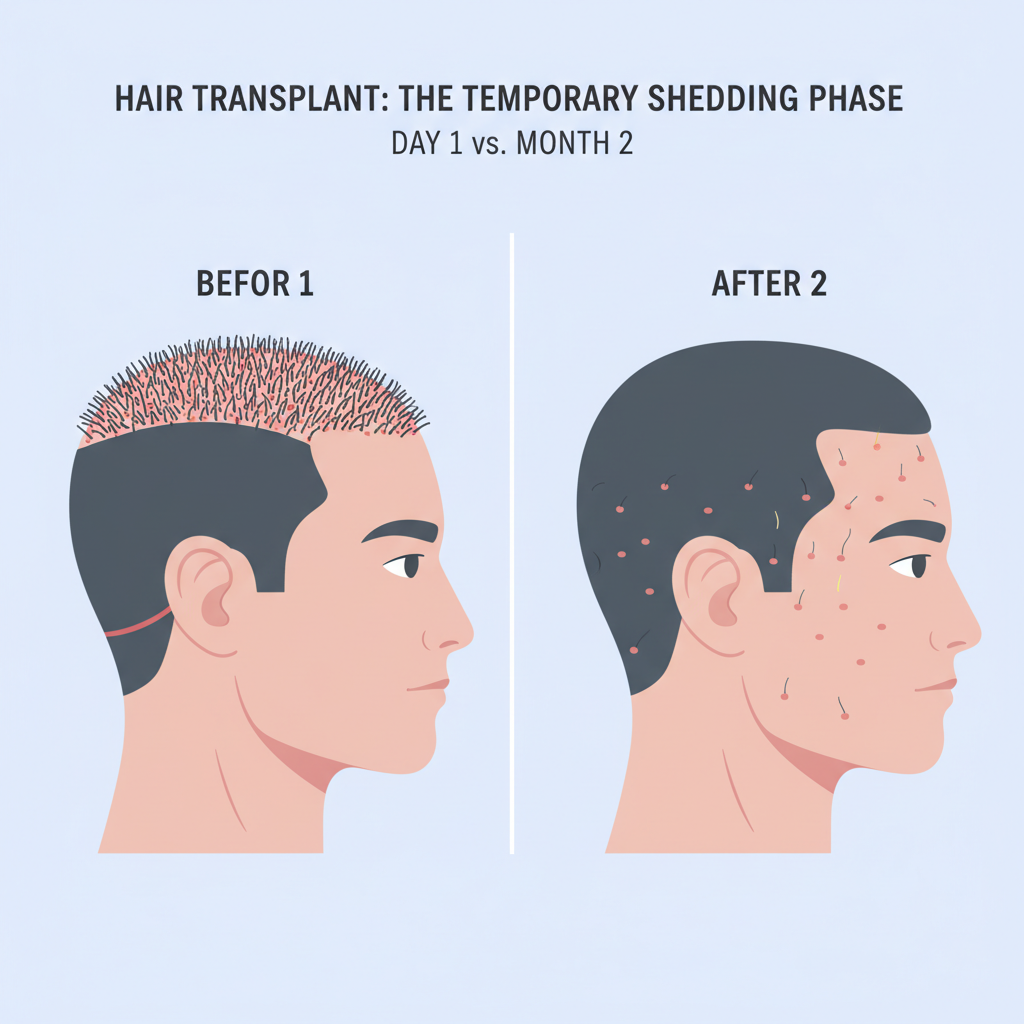 Months 1-3: The Shock Loss Phase and Why Your Hair Looks Worse Before It Gets Better