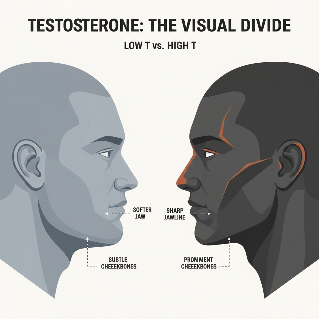 Jaw Definition and Cheekbone Prominence: The Testosterone Blueprint in Action