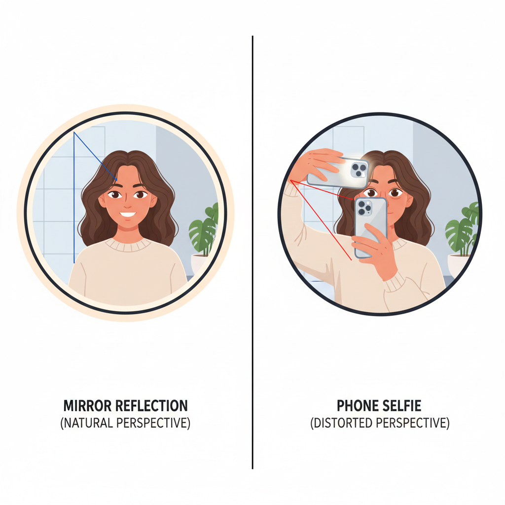 Mirror Angles Don't Translate: Why Bathroom Selfie Positions Fail Every Time