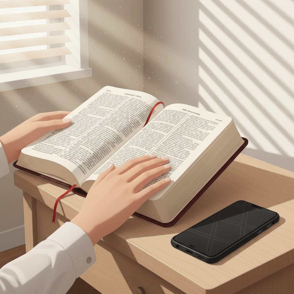 Morning Scripture Before Your Phone: Why This 15-Minute Window Changes Everything