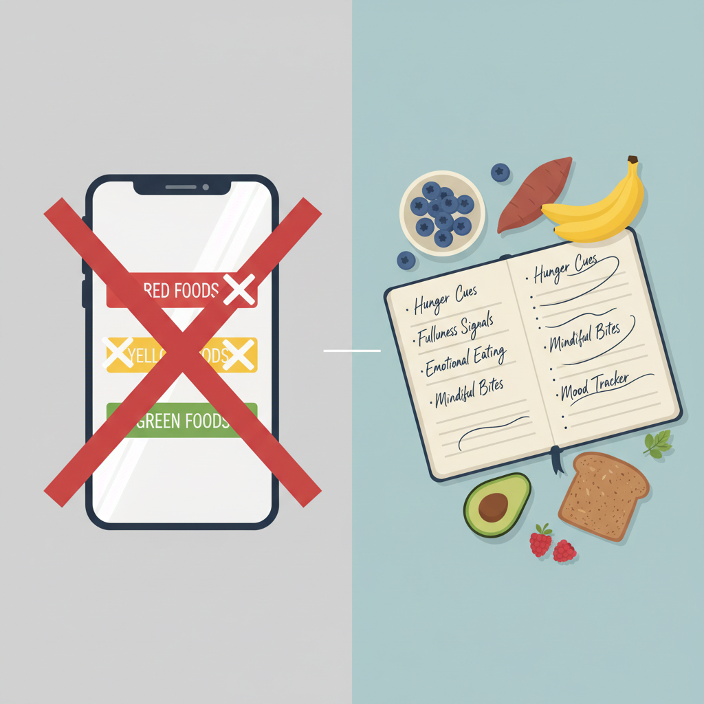 Why I Ditched Color-Coded Food Shaming for Intuitive Check-Ins