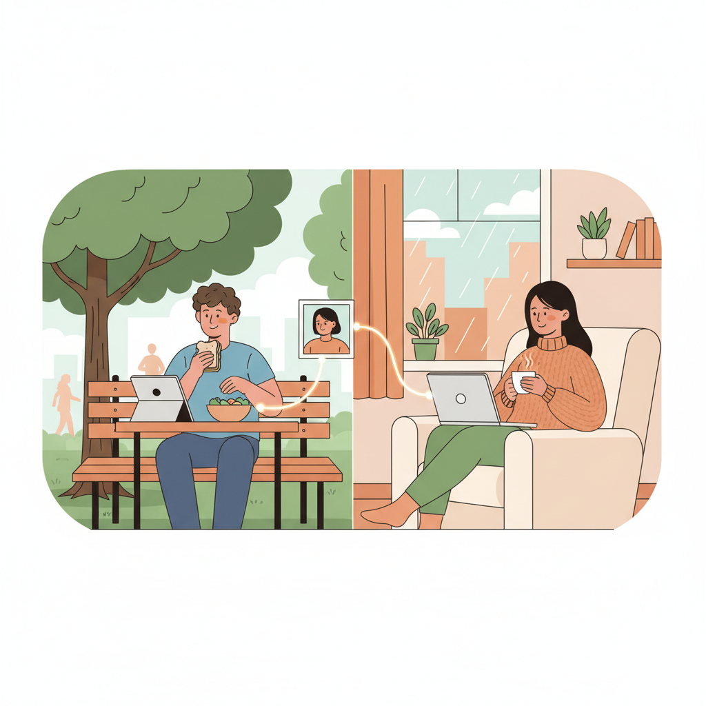 Stealing Mindful Moments During Your Partner's Lunch Break