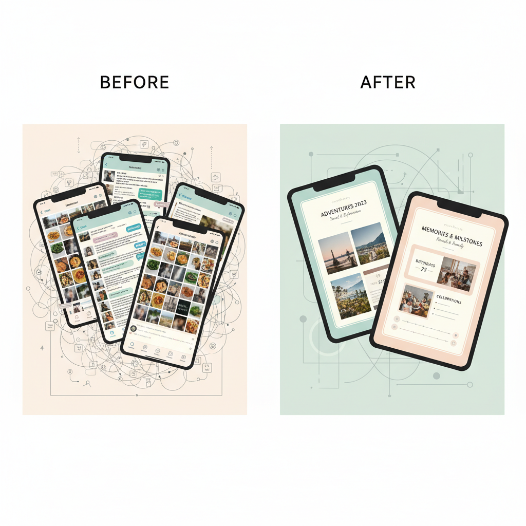 Timeline Chaos to Love Story: Organizing 6 Months of Texts and Photos