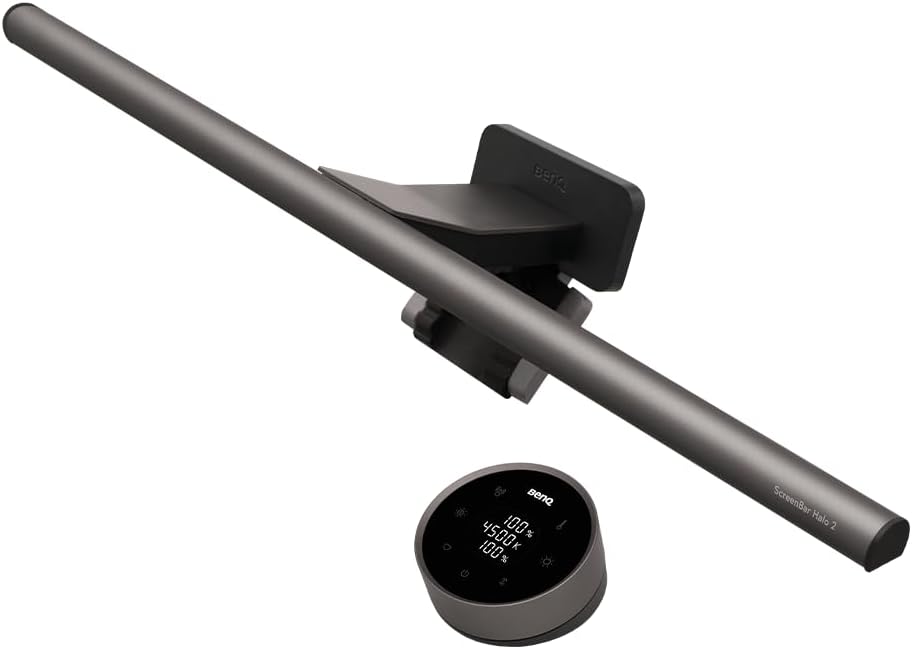 BenQ ScreenBar Halo 2 - Luz para monitor con luz frontal y trasera