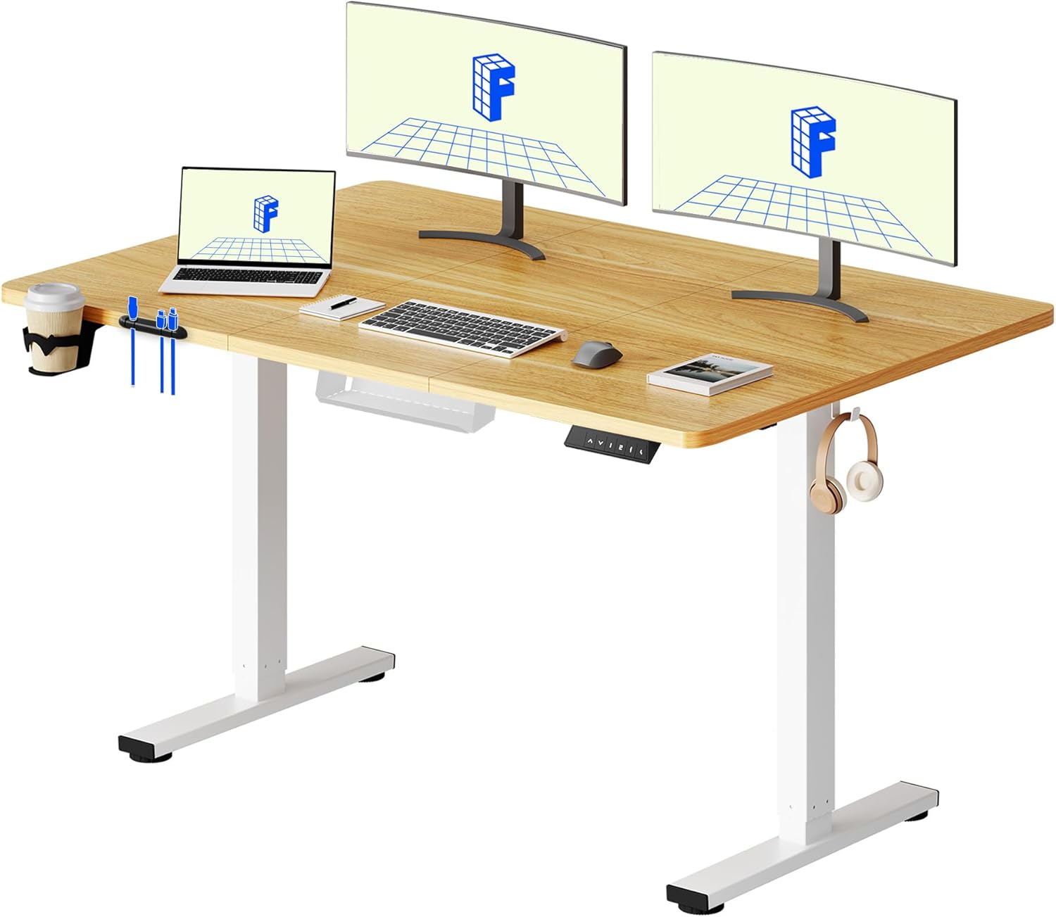 FLEXISPOT - Escritorio elevable 140x60 cm con anticolisión