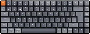 Keychron K3 Teclado Mecánico inalámbrico Ultra-Delgado, 75% Diseño Teclado Bluetooth/USB with RGB Backlight, Hot-swappable Low-Profile Keychron Optical Brown Switch para Mac Windows (ES Layout)