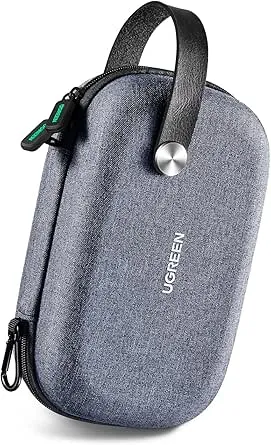 UGREEN Organizador Viaje Almacenamiento de Accesorios Electrónicos, Bolsa de Cable Impermeable, Protección a Prueba de Golpes, para Memoria USB, Cargador de Disco Duro, Batería