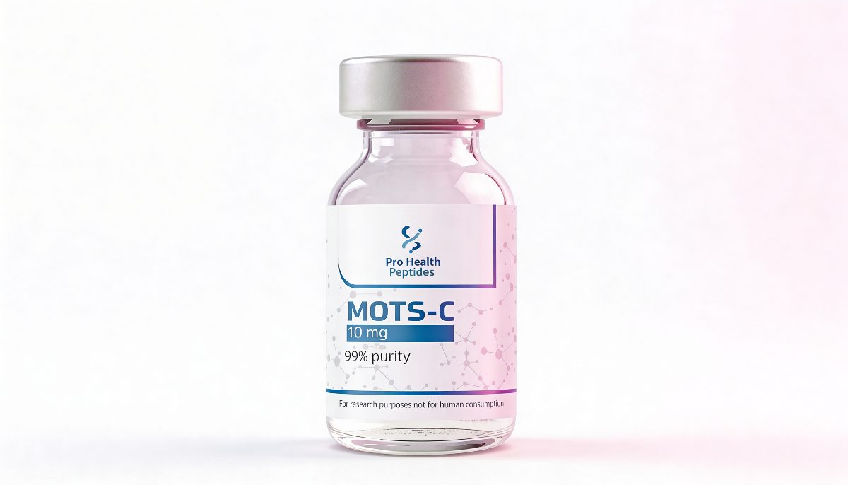 MOTS-c research peptide vial — mitochondrial-derived peptide UK