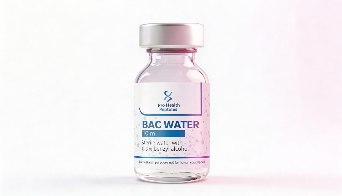 Bacteriostatic Water research peptide vial — HPLC-tested ≥99% purity UK