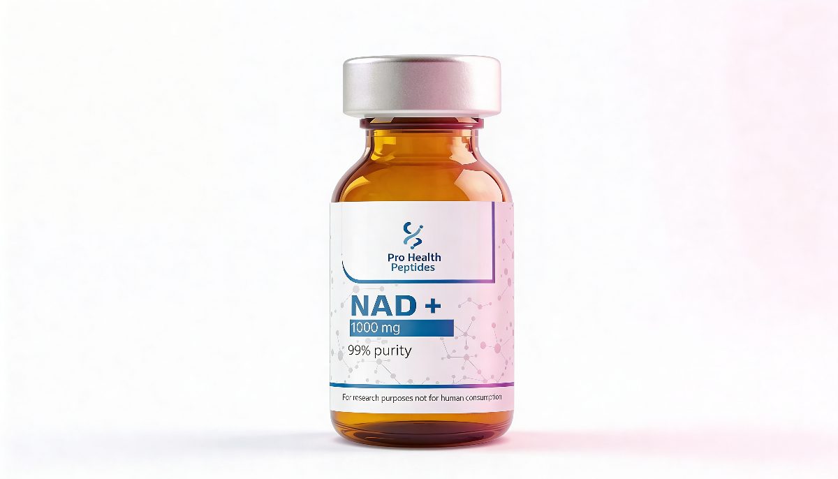 NAD+ research peptide vial — cellular energy and longevity compound UK