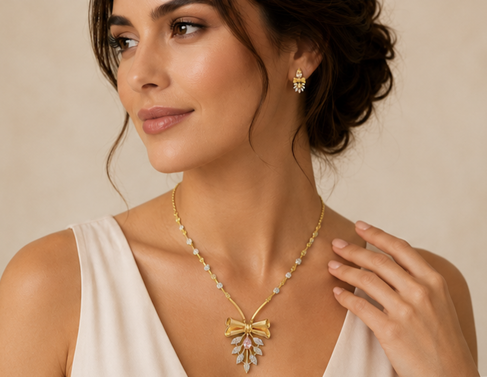 Rose Petal Elegance Set Silver 925 by Aurra Jewels