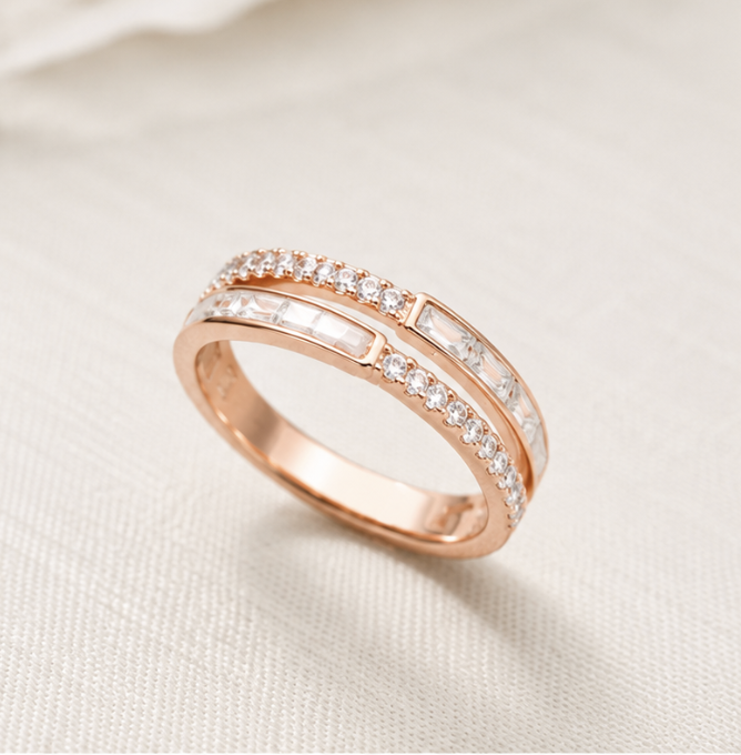 Rose Radiance Eternity Ring Silver 925 by Aurra Jewels