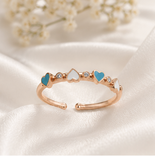 Sweetheart Charm Rose Gold Ring by Aurra Jewels