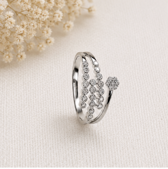 Aurora Cascade Open Ring Silver 925 by Aurra Jewels