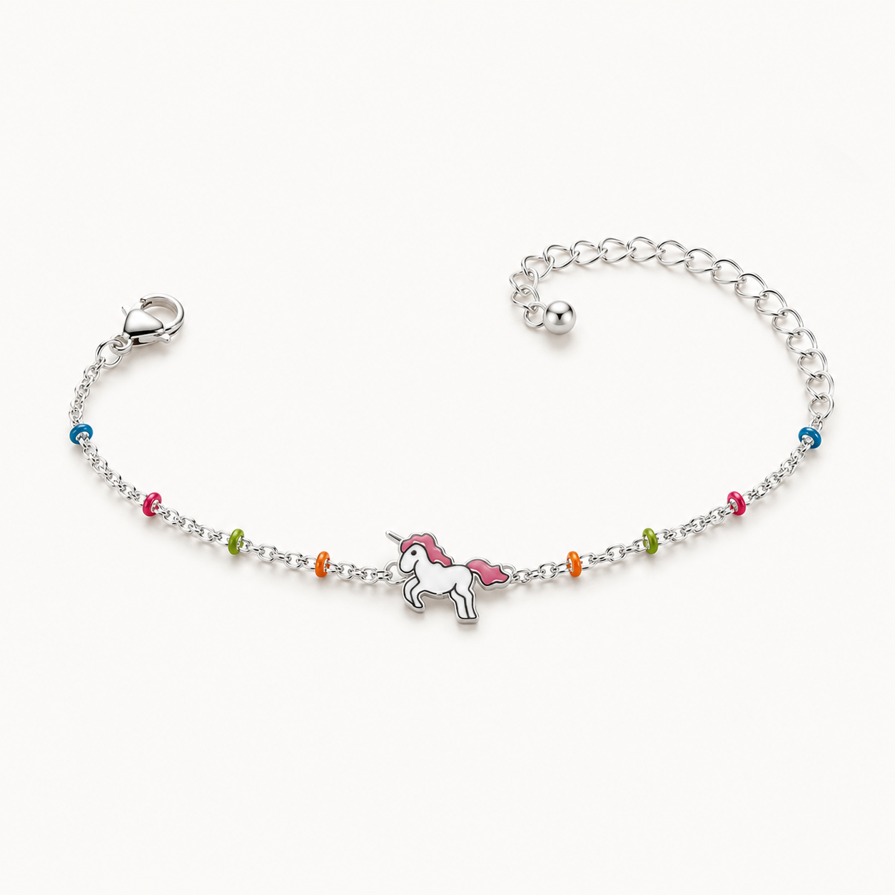 Unicorn charm baby sterling silver braclet