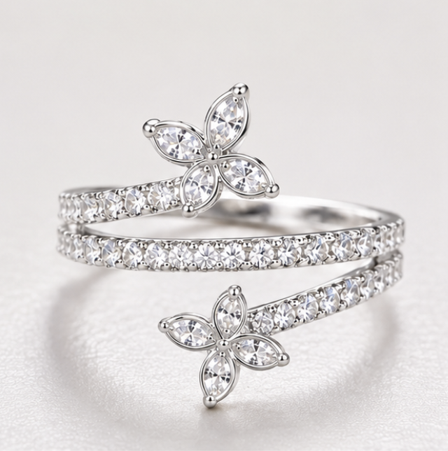 Bloom Wrap Floral Diamond Ring