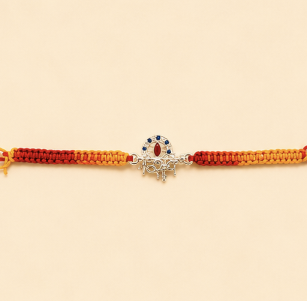 Lord Shiva & Shivling Designer Rakhi with Trishul Charm & Premium Gift Box