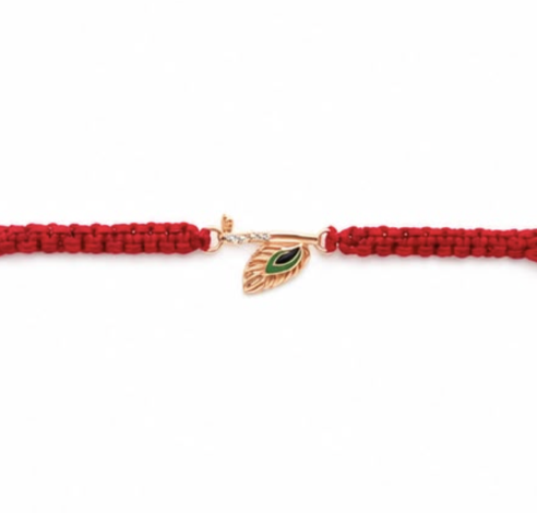 925 Sterling Silver Rose Gold Krishna Flute Rakhi