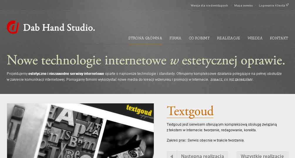 Screenshot of Dab Hand Studio
