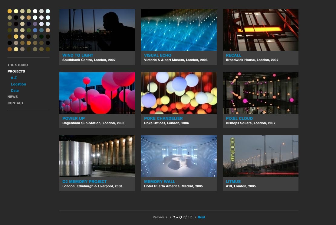 Screenshot of Jason Bruges