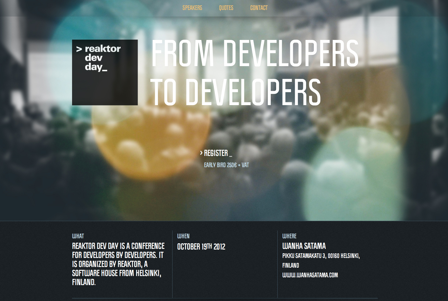 Reaktor Dev Day 2012