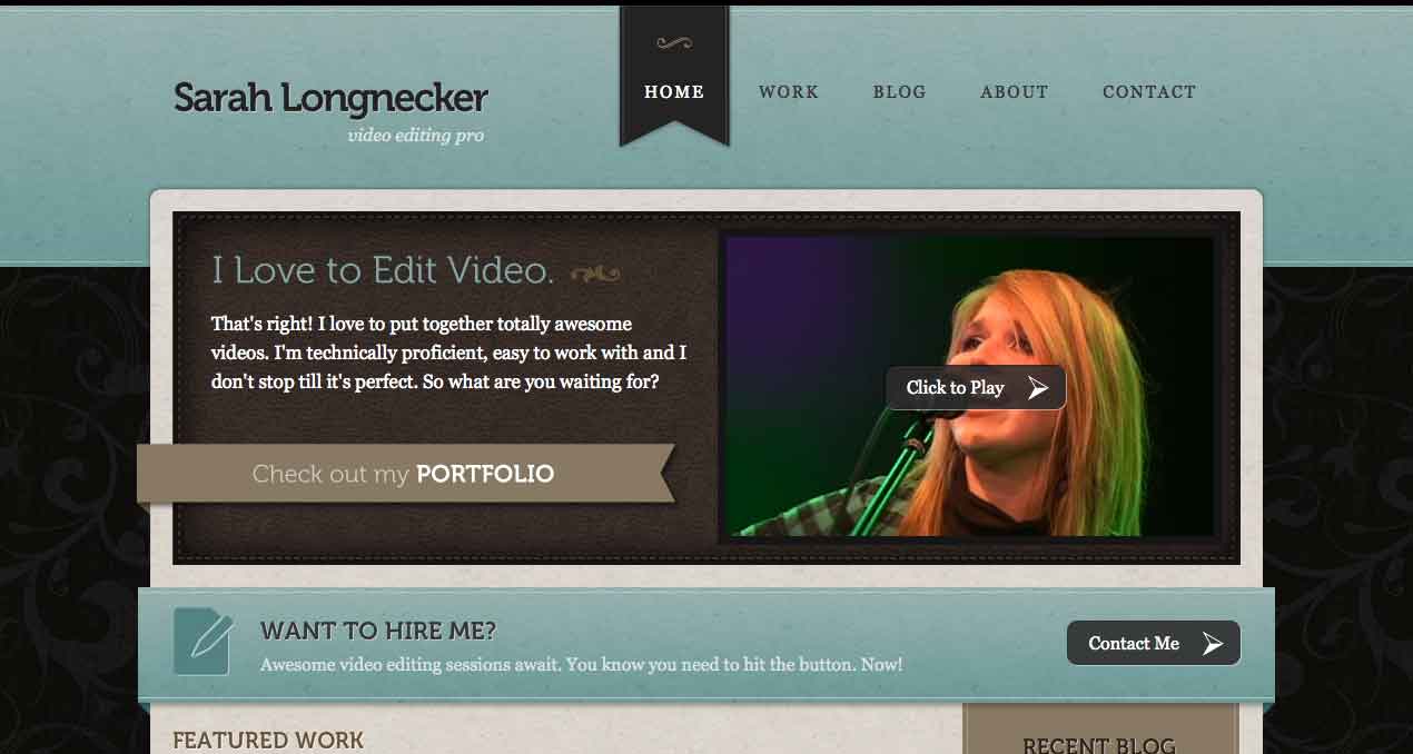 Screenshot of Sarah Longnecker